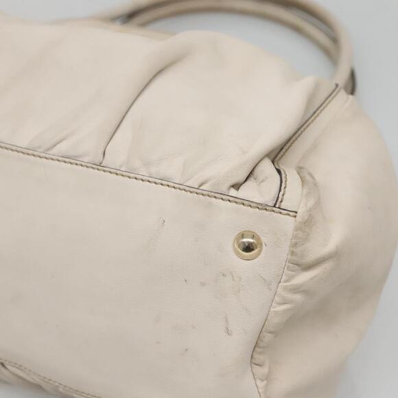GUCCI Tote Bag Leather Ivory Gold - Picture 10 of 16